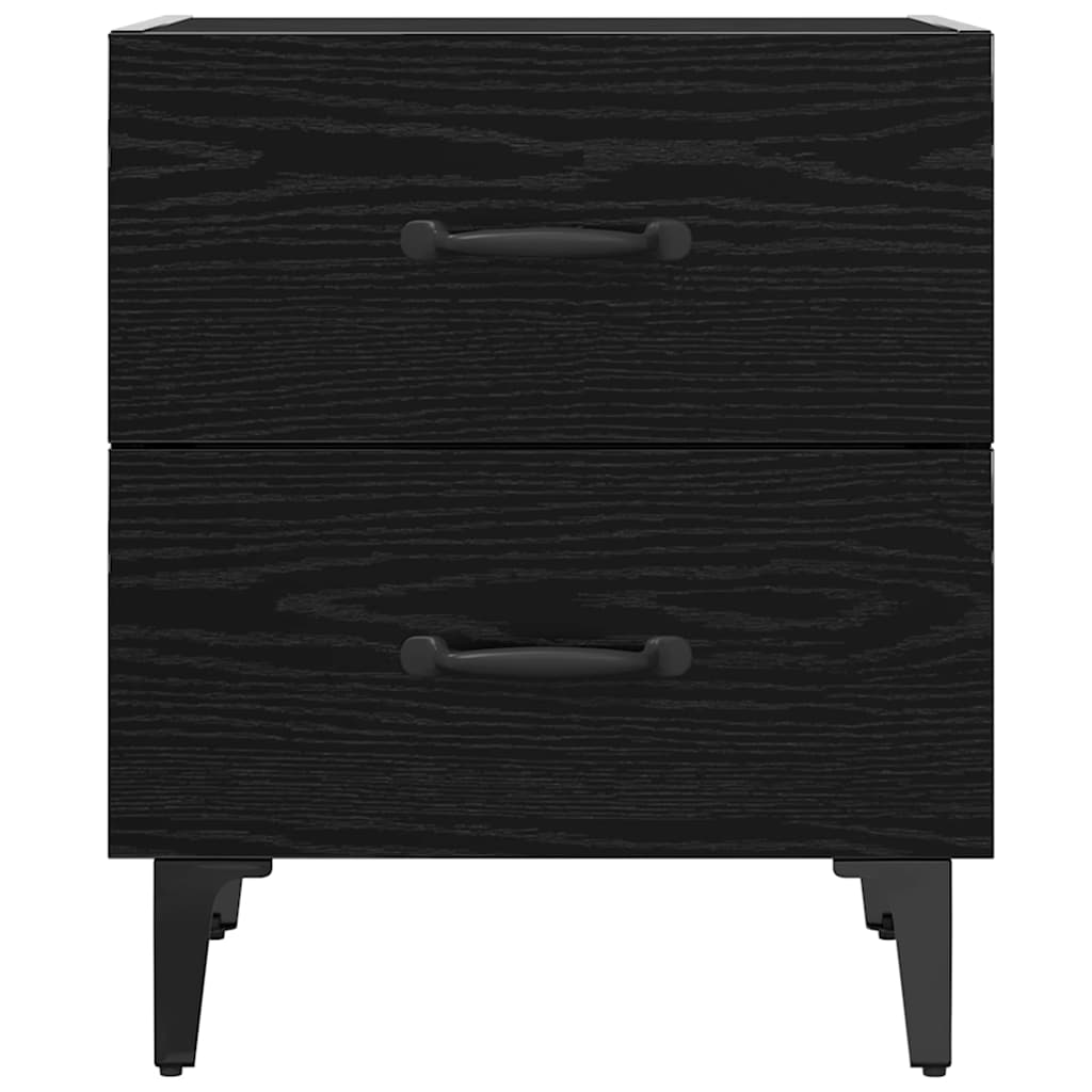 Bed Cabinet 2 pcs Black oak 40 x 35 x 47.5 cm Engineered wood